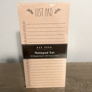 Rae Dunn Notepad Set, 70/sheets Each